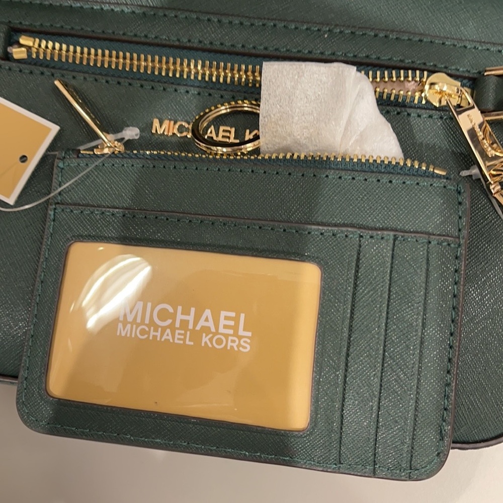 Michael Kors Jet Set Travel Small Leather Top Zip Coin Pouch With ID - Picture 9 of 11